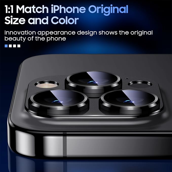 Uyiton Compatible with iPhone 15 Pro/iPhone 15 Pro Max Camera Lens Protector
