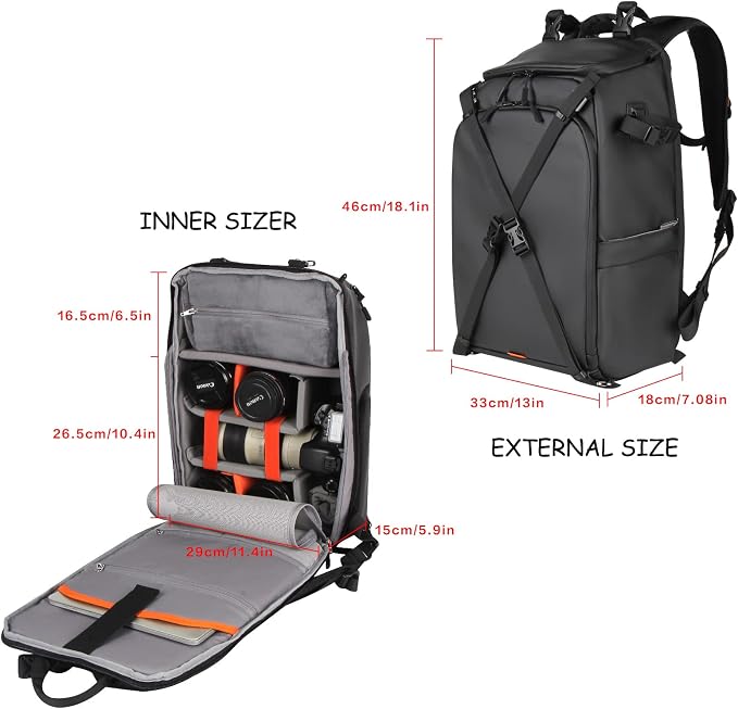 Besnfoto Camera Backpack Waterproof