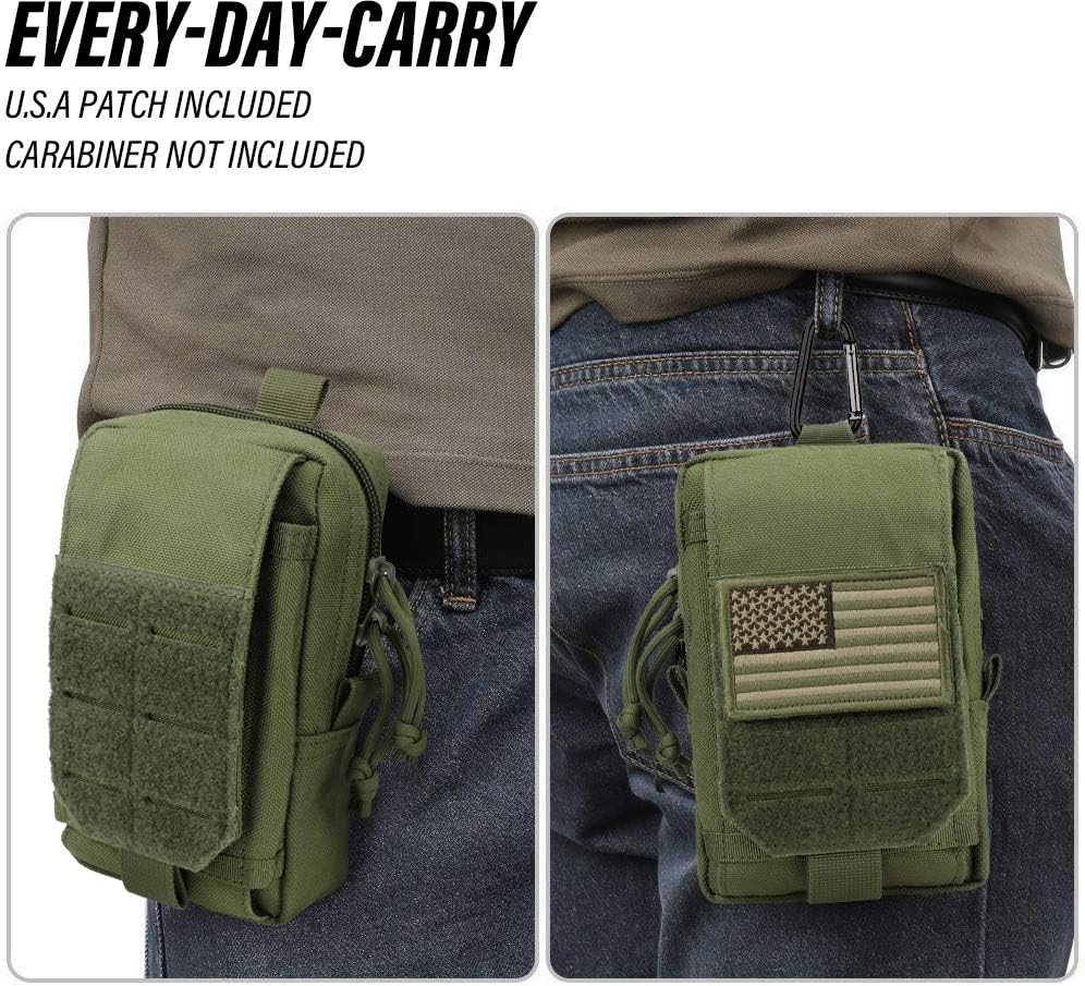 WYNEX Tactical EDC Pouch - Molle Utility Organizer for Gadgets & Phones | Versatile Waist Pack
