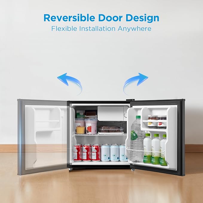 Midea 1.6 Cu.ft Mini Fridge, Energy Star Certified, Low Noise for Bedroom