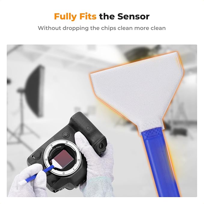 K&F CONCEPT 2-1 24mm Full Frame Sensor Cleaning Swab, Viewfinder Cleaning Swab