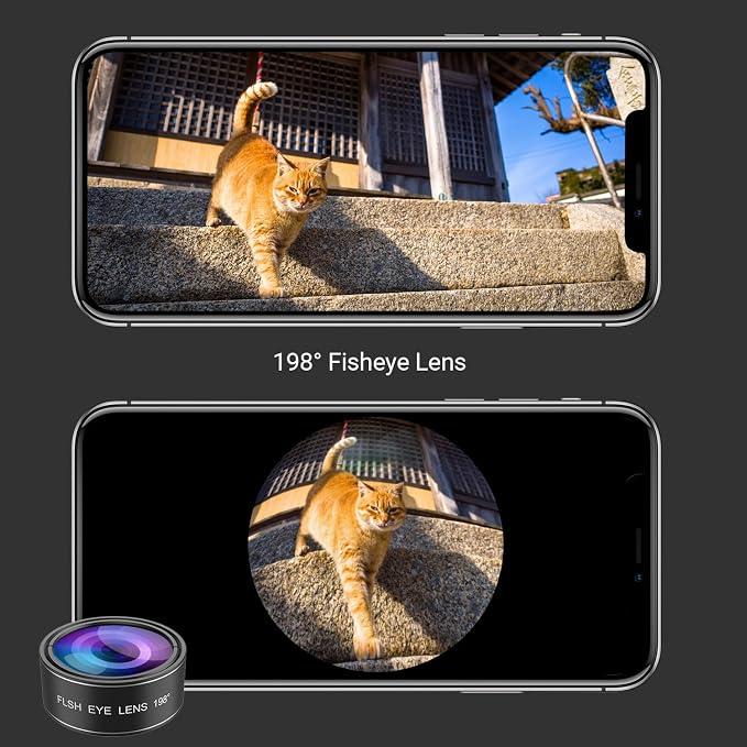 MIAO LAB 5 in 1 Phone Camera Lens Kit -0.63X Wide Angle Lens & 15X Macro