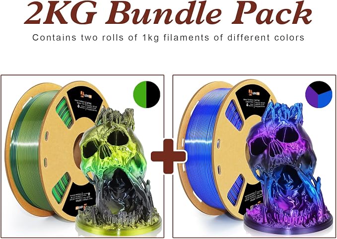 LOVOON pla Filament 1.75mm 3D Printer Filament 2kg, 3D Printing Filament
