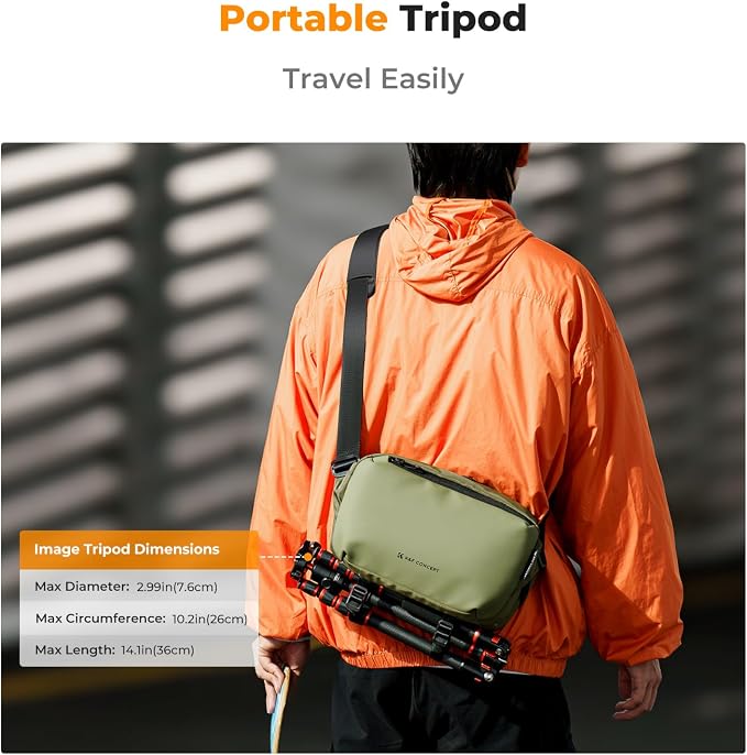 K&F CONCEPT Camera Sling Bag Crossbody Bag Waterproof Camera Shoulder Backpack
