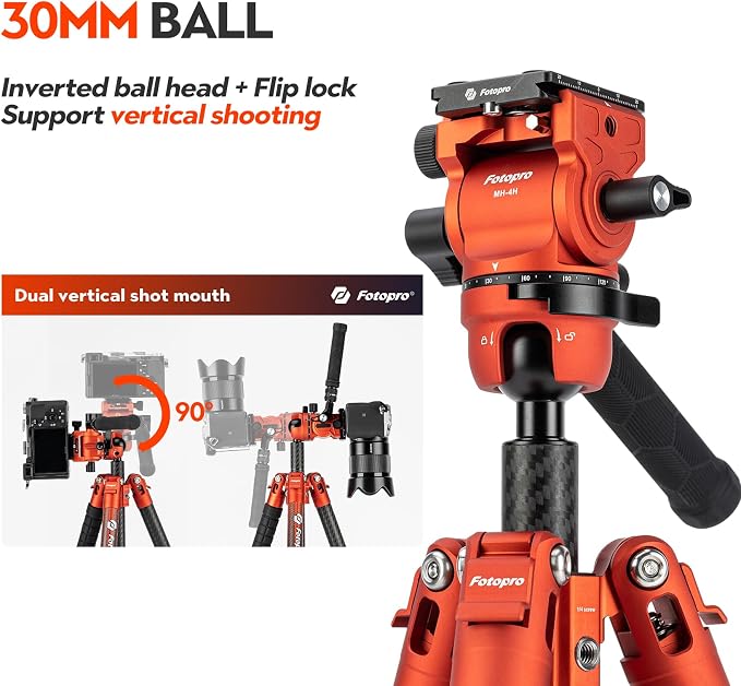 Fotopro X-Airfly Video 64.5 Inch Lightweight Travel Camera Tripod