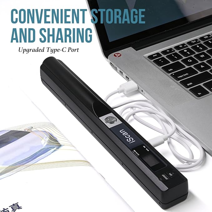 A4 Document Scanner, Portable Card Photo Scanner