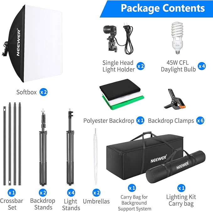 NEEWER Photography Lighting kit