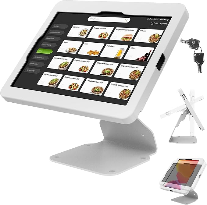 Heavy Duty iPad POS Stand for Desk, All Metal