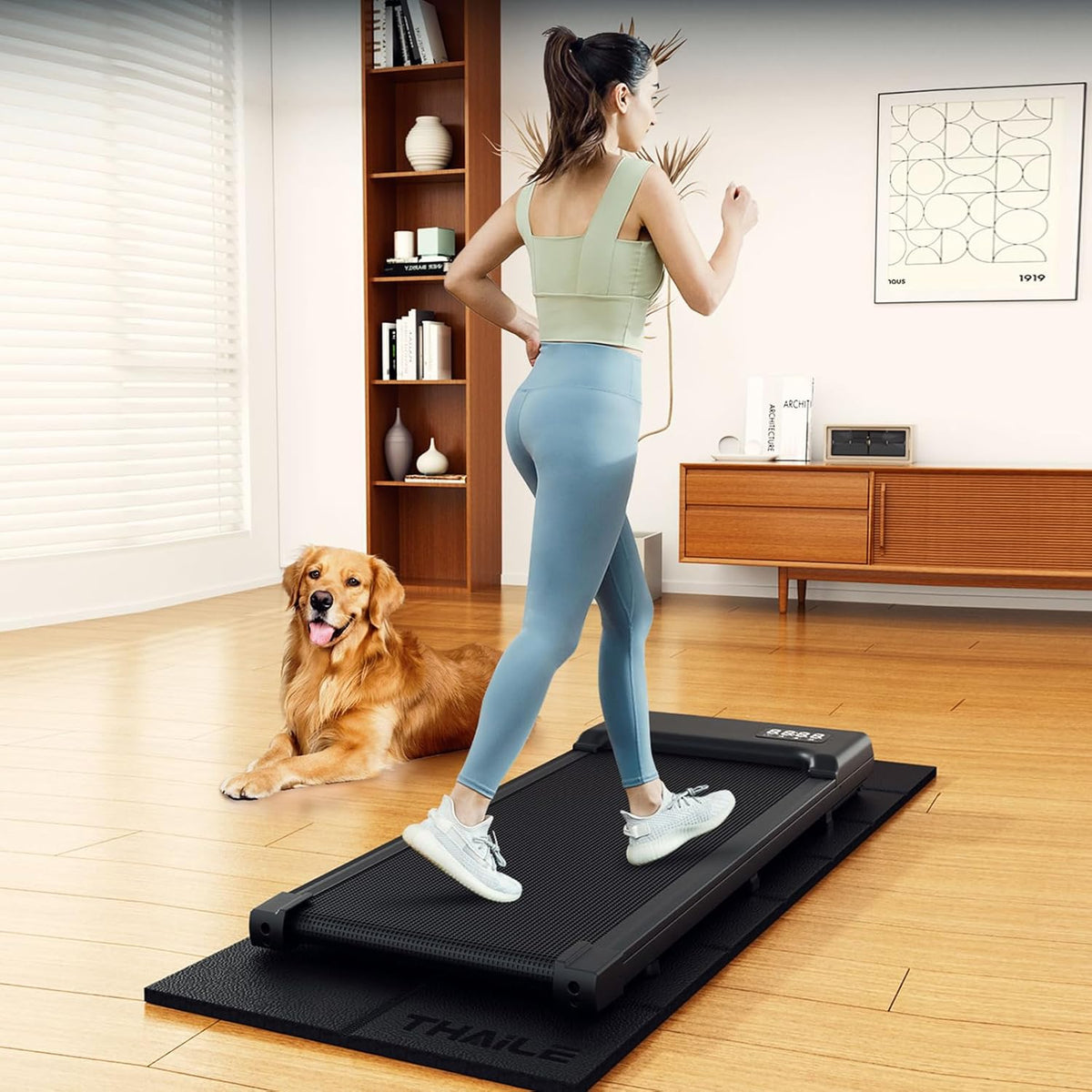 Walking Pad Treadmill Mat - Carpet Floor Protection | 55x24 Inch, Noise-Reducing Shock Absorption