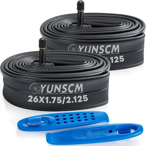 26-Inch Bicycle Tubes by [Brand Name] - 2-Pack AV Schrader Valve, Compatible with 1.75-2.125 Sizes