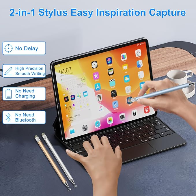 Stylus Pen for Touchscreen, 3 Pack Stylus for Nintendo Switch, ipad | 2-in-1