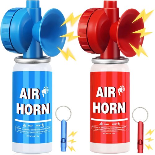 Boat Air Horn - 130DB Loud Mini Safety Horn for Self Defense & Emergencies | 1.4oz, 2 Pack
