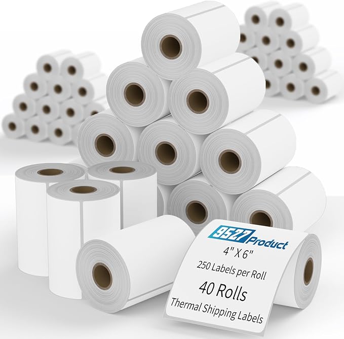 9527 Product 4x6 Blank Direct Thermal Shipping Labels