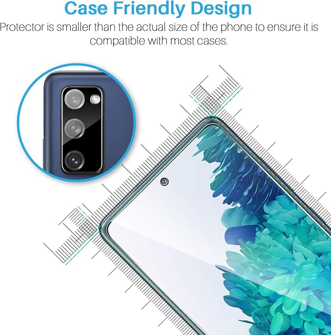 LK 3 Pack Samsung Galaxy S20 FE 5G Screen Protector+3 Pack Camera Lens Protector