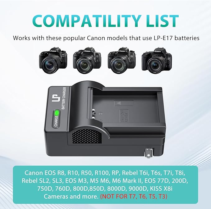 LP LP-E17 Battery Charger, Charger Compatible