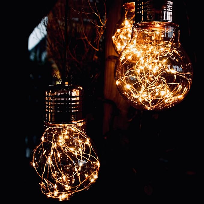 Beieverluck 16 Pack 33FT 100 LED Fairy Lights Battery Operated Fairy Lights with Remote and Timer Waterproof String Lights Outdoor Indoor for Bedroom Wedding Christmas Decorations, Warm White