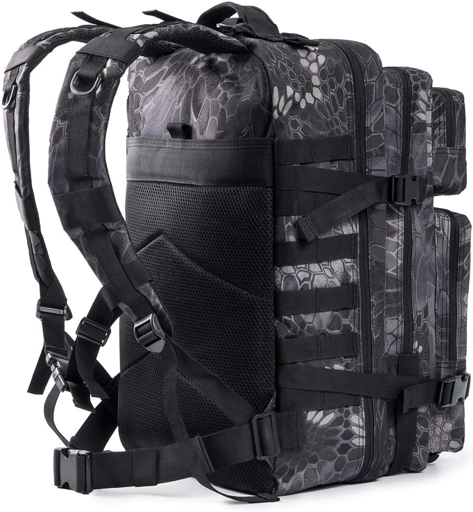 QT&QY Military Tactical Backpack - 45L Molle Army Assault Pack for Hiking & Trekking | Durable Rucksack