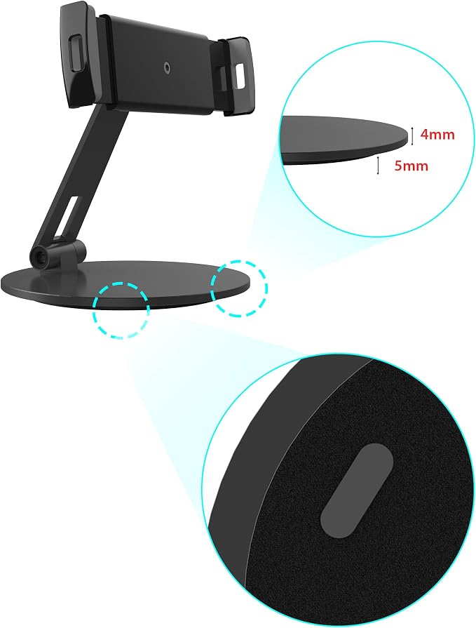 Stouchi 12.9 iPad Stand, 360 Swivel Base Tablet Holder