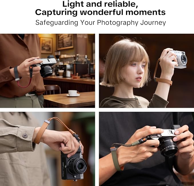 PGYTECH Camera Wrist Strap Slim Vintage Style, Adjustable Quick Release