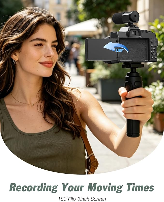 8K Digital Cameras for Photography, 64MP vlogging Camera