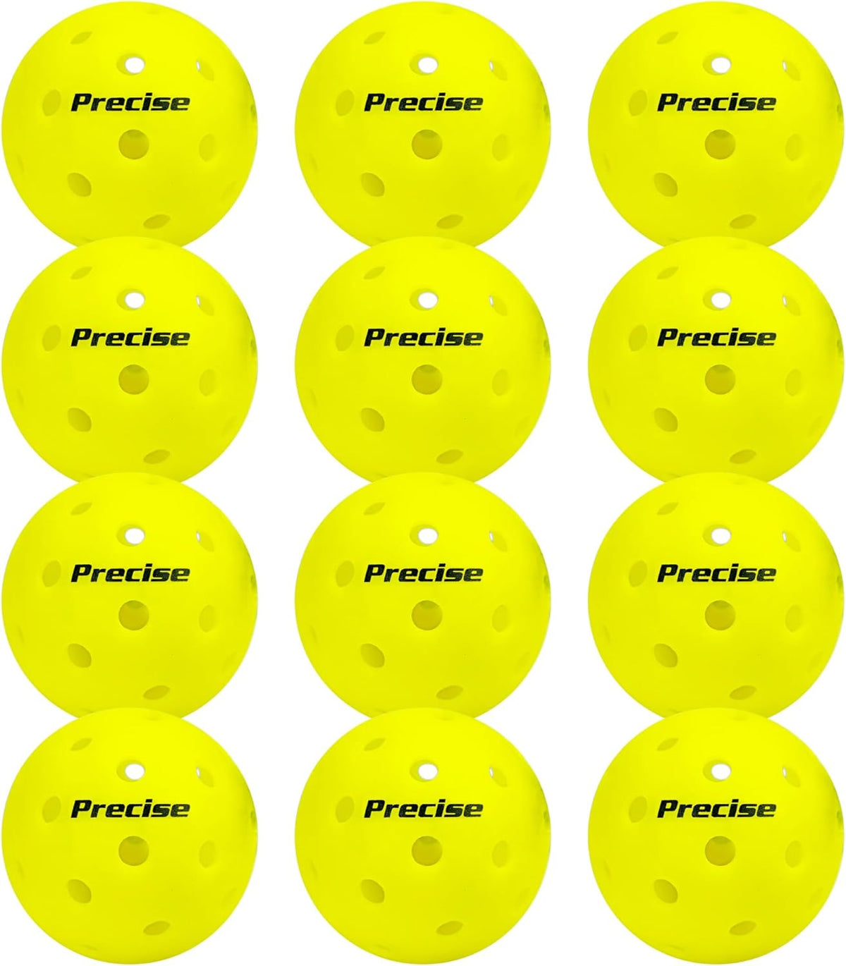 PRECISE Pickleball Balls - USAPA Approved Outdoor A 40 Model with 40 Holes - Durable Flight Design