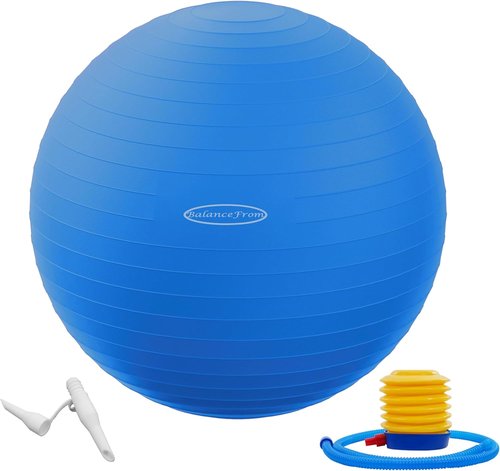 Fitvids Exercise Ball - Anti-Burst Slip Resistant Fitness & Yoga Ball with Quick Pump | 65cm