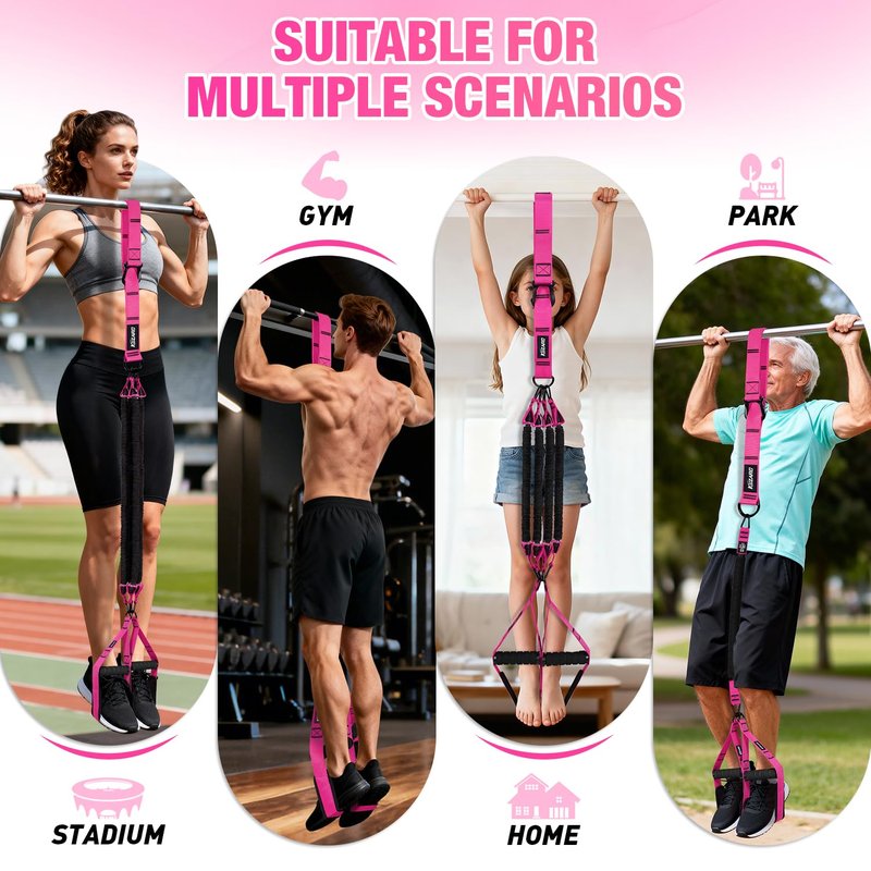 Pull Up Assistance Bands for Women, Heavy Duty Resistance Bands with Handles, Exercise Band with Door Anchor, Workout Band Set for Pull Up Bar, Full Body Sculpting,Muscle Training, Recovery, Home Gym