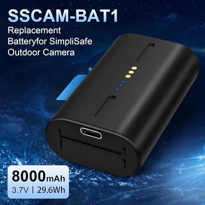 Rechargeable Battery for SimpliSafe Outdoor Camera, Compatible