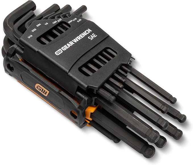 GEARWRENCH 26 Piece SAE/Metric Ball End Long Arm Hex Key Set - 83505