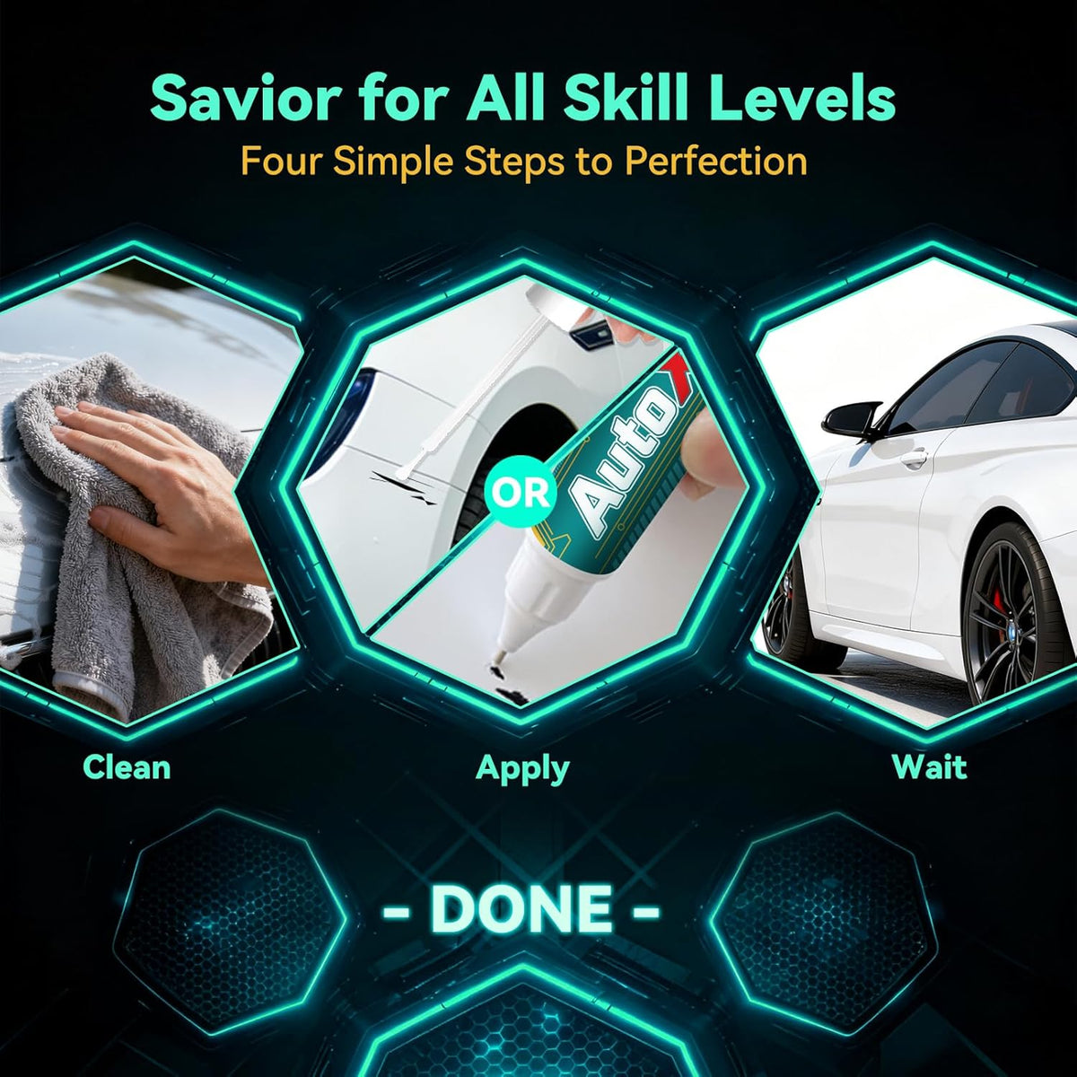 Satin Steel Gray Metallic(G9K/WA464C) Touch Up Paint Compatible with GMC Car Paint Pen Scratch Repair Automotive Scratch Remover Fix Exact Color Match