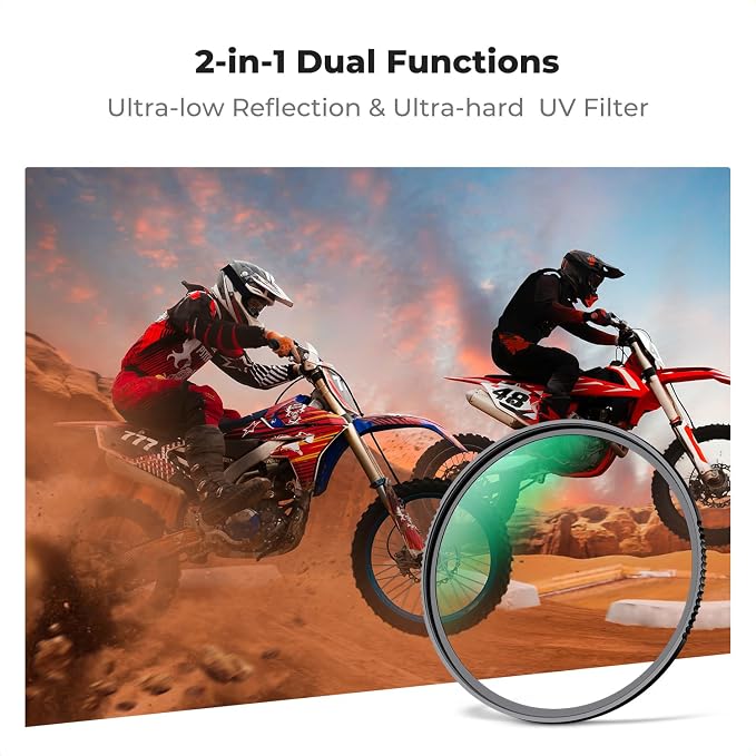 K&F CONCEPT 52mm Shockproof & Ultra Low Reflectivity MCUV Lens Protection Filter