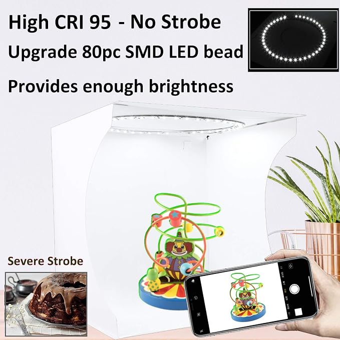 Photo Studio Light Box Kit 12x12 Inch, Folding Lightbox
