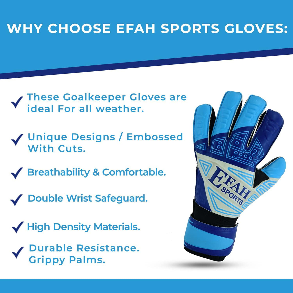 Skiennix Soccer Goalkeeper Gloves - Youth Football Goalie Gloves with Fingersave & Double Wrist Grips