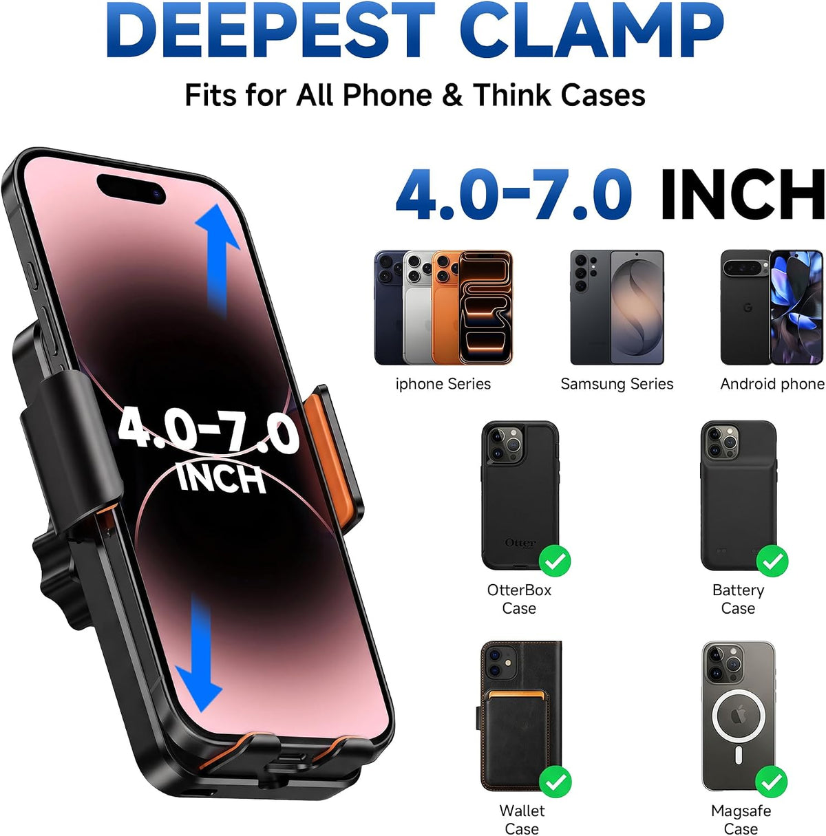 Car Phone Holder for 2020-2025 Audi A4/S4/A5/S5 & 2021-2025 Q5/SQ5 Accessories, 10.1-Inch Center Screen Phone Mount with Up to 15W Fast Wireless Charging, Auto-Clamping, 360° Rotation