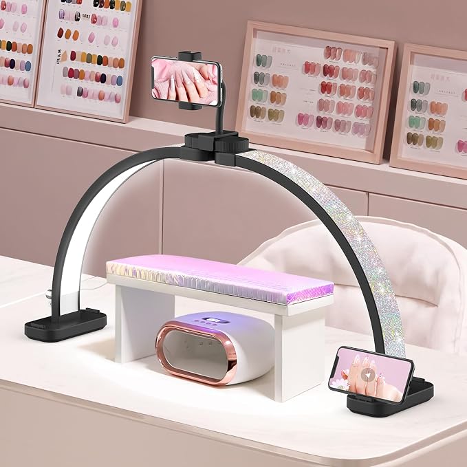 Half Moon Manicure Table Light: 31-inch Half Moon Light
