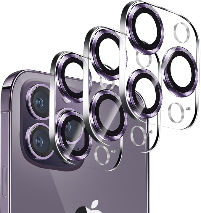 Dengduoduo 3 Pack Tempered Glass Camera Lens Protector