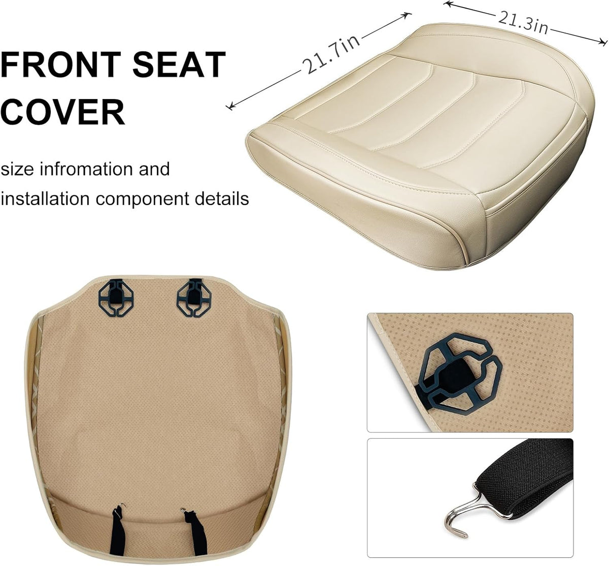 BOPUOVRE Car Seat Cover for Luxury & Comfort PU Leather