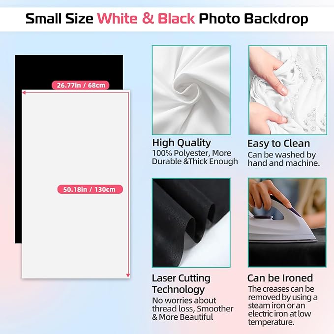 Product Photography Photo Backdrops Stand Kit, Photo Background, 26.8x50in