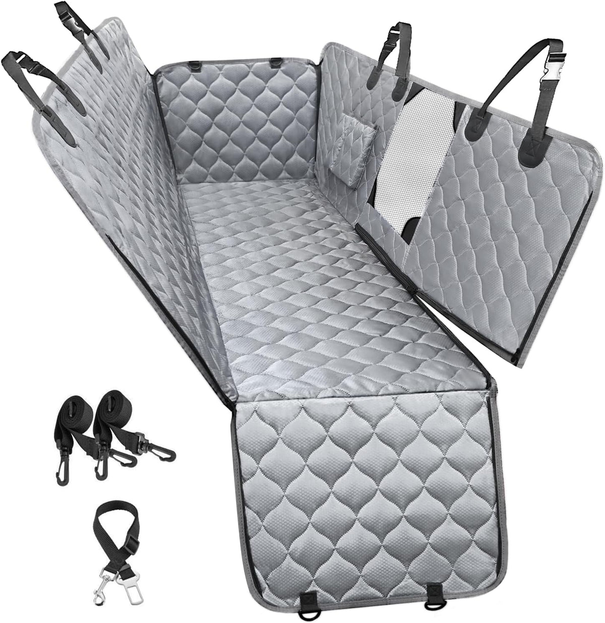 PETICON Dog Car Seat Cover for Back Seat, Waterproof Dog Hammock for Pets