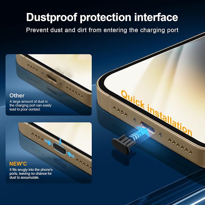 NEW'C 3x for iPhone 14 Pro Screen Protector+ 3x Camera Lens Protector, Sensor