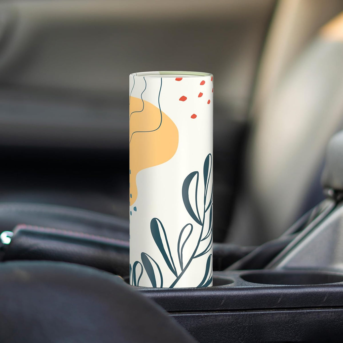 Car Tissue Holder with 3-ply Facial Tissues Bulk, Round Tissue Boxes for Home Office Bathroom (Boho Pattern)