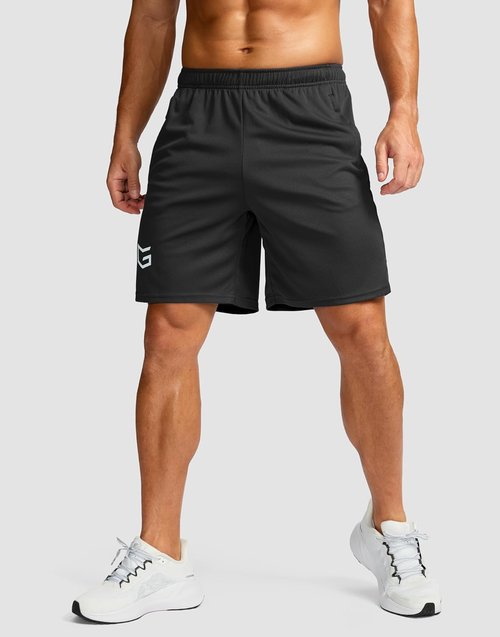 G Gradual Men's Quick-Dry Workout Running Shorts - Lightweight Gym Shorts with Zip Pockets | 5"/7"/9" Sizes