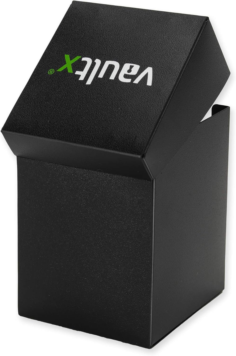 Vault X Trading Card Deck Box - Large Standard Holder with 150 Black Sleeves for MTG & TCG