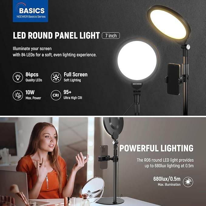 NEEWER Basics 2 Pack 7" Desktop Ring Lights