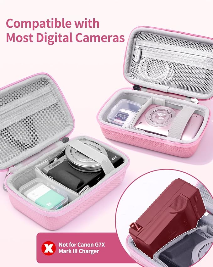 Krypthos Digital Camera Case for Canon G7X Mark III, Kodak Pixpro FZ55/FZ45