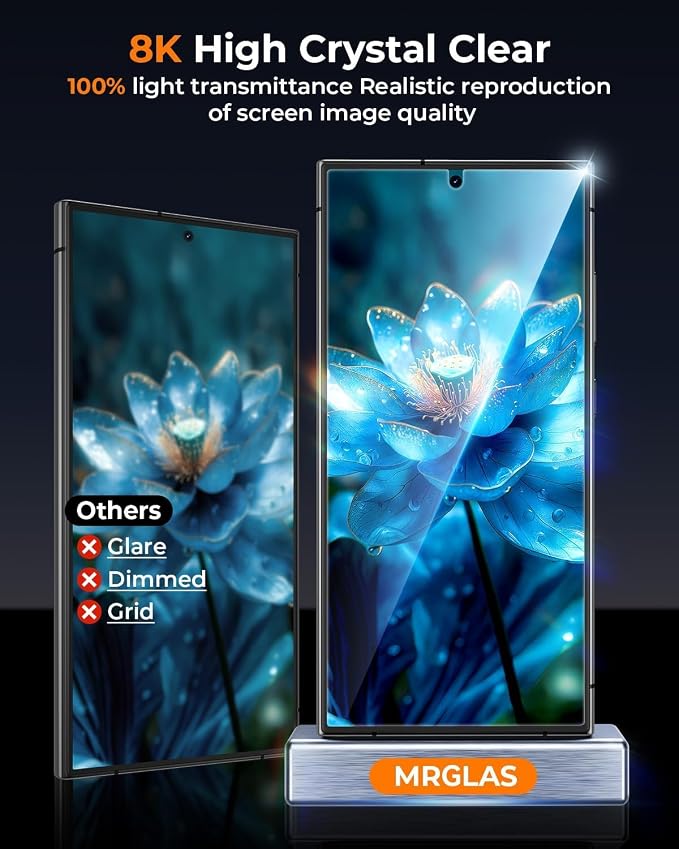 MRGLAS 2+2 Packs for Samsung Galaxy S24 Ultra Screen Protector 6.8''