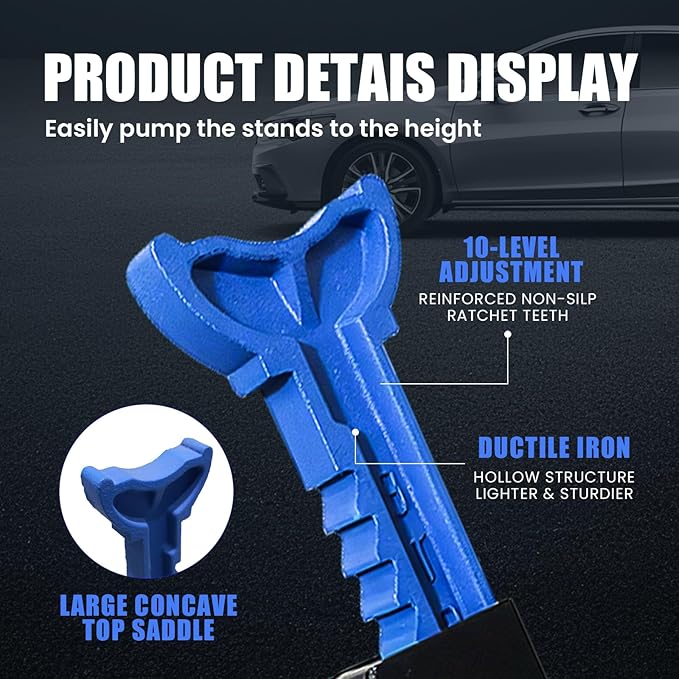 ANTPOWER Car Jack Stands 3 Ton with Double Locking Heavy Duty 11.2"-16.8" Adjustable for Lifting SUV, Pickup Truck Garage 6000 lbs Capacity 1 Pair