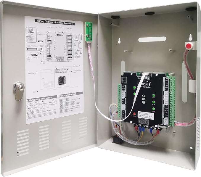 Two Doors Access Control for Inswing Electric 1200lbs Mag Lock Time Attendance