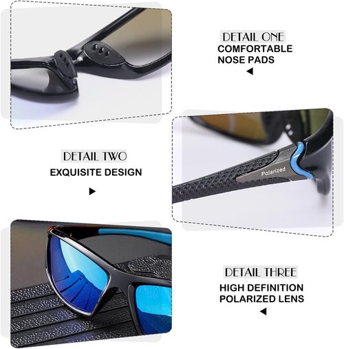 Flutesan Polarized Sunglasses - UV 400 Protection for Men & Women | Ideal for Fishing, Driving, Cycling, Hiking