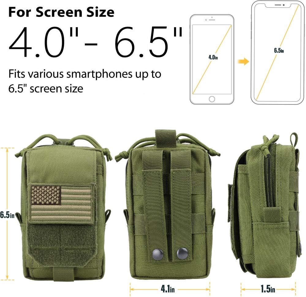 WYNEX Tactical EDC Pouch - Molle Utility Organizer for Gadgets & Phones | Versatile Waist Pack